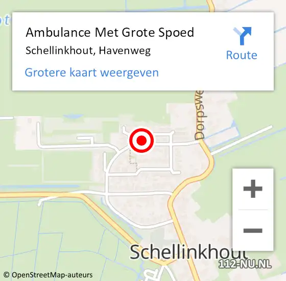 Locatie op kaart van de 112 melding: Ambulance Met Grote Spoed Naar Schellinkhout, Havenweg op 30 januari 2022 11:45