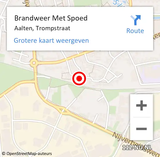 Locatie op kaart van de 112 melding: Brandweer Met Spoed Naar Aalten, Trompstraat op 6 juli 2014 20:33