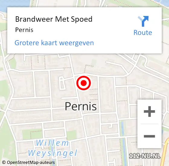 Locatie op kaart van de 112 melding: Brandweer Met Spoed Naar Pernis op 30 januari 2022 17:07