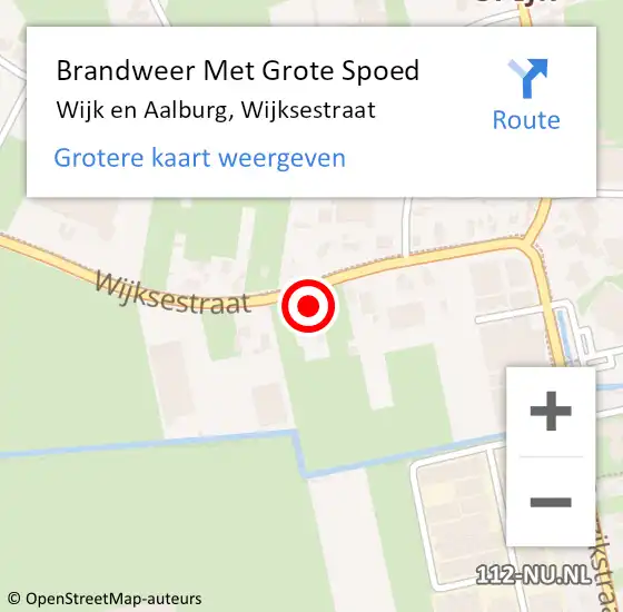 Locatie op kaart van de 112 melding: Brandweer Met Grote Spoed Naar Wijk en Aalburg, Wijksestraat op 30 januari 2022 17:33