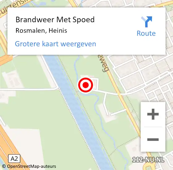 Locatie op kaart van de 112 melding: Brandweer Met Spoed Naar Rosmalen, Heinis op 30 januari 2022 21:50