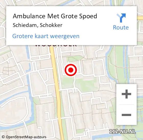 Locatie op kaart van de 112 melding: Ambulance Met Grote Spoed Naar Schiedam, Schokker op 31 januari 2022 06:52