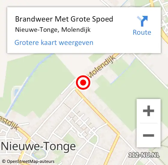 Locatie op kaart van de 112 melding: Brandweer Met Grote Spoed Naar Nieuwe-Tonge, Molendijk op 31 januari 2022 09:13