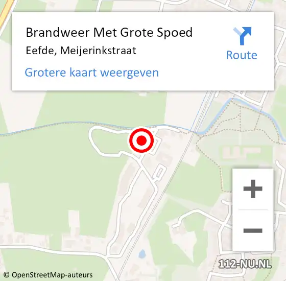 Locatie op kaart van de 112 melding: Brandweer Met Grote Spoed Naar Eefde, Meijerinkstraat op 31 januari 2022 09:27