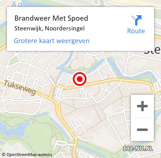 Locatie op kaart van de 112 melding: Brandweer Met Spoed Naar Steenwijk, Noordersingel op 31 januari 2022 09:37