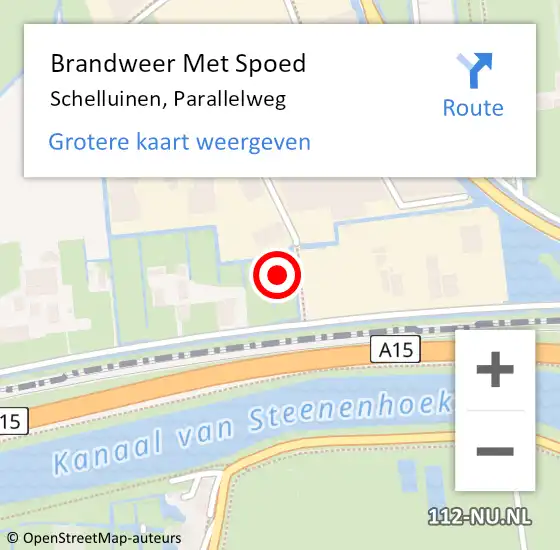 Locatie op kaart van de 112 melding: Brandweer Met Spoed Naar Schelluinen, Parallelweg op 31 januari 2022 09:54