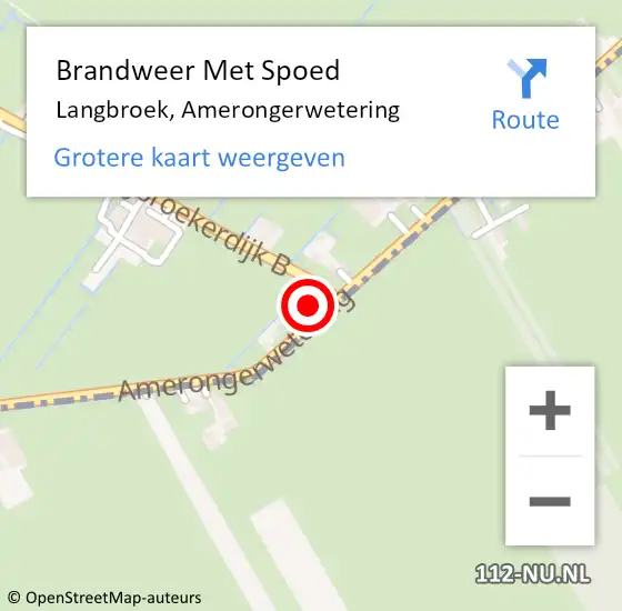 Locatie op kaart van de 112 melding: Brandweer Met Spoed Naar Langbroek, Amerongerwetering op 31 januari 2022 10:29