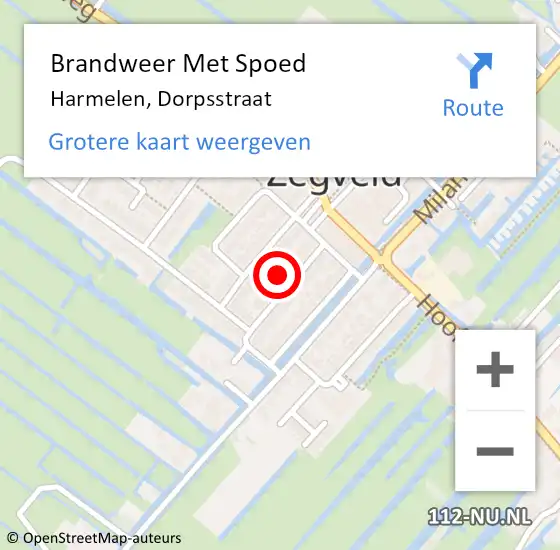 Locatie op kaart van de 112 melding: Brandweer Met Spoed Naar Harmelen, Dorpsstraat op 31 januari 2022 11:03