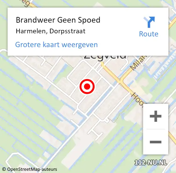 Locatie op kaart van de 112 melding: Brandweer Geen Spoed Naar Harmelen, Dorpsstraat op 31 januari 2022 11:08