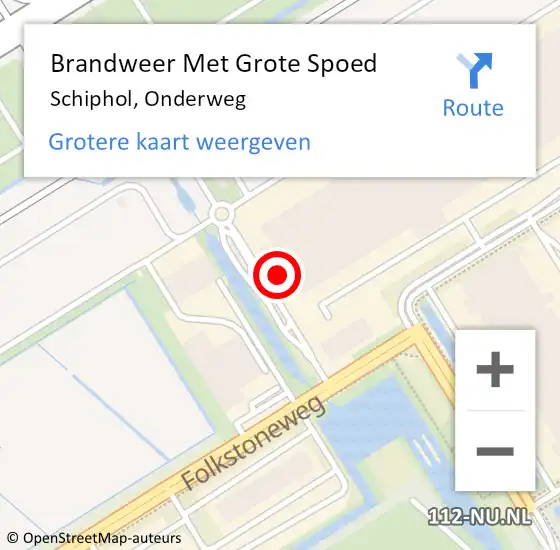 Locatie op kaart van de 112 melding: Brandweer Met Grote Spoed Naar Schiphol, Onderweg op 31 januari 2022 11:22