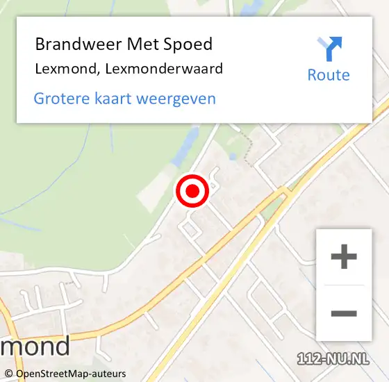 Locatie op kaart van de 112 melding: Brandweer Met Spoed Naar Lexmond, Lexmonderwaard op 31 januari 2022 11:23