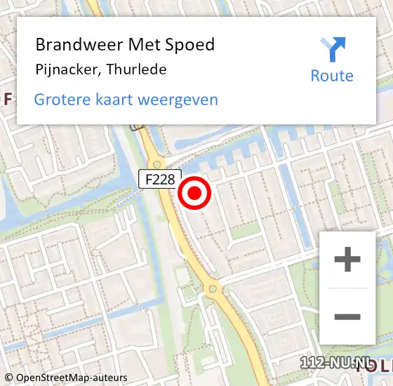 Locatie op kaart van de 112 melding: Brandweer Met Spoed Naar Pijnacker, Thurlede op 31 januari 2022 11:56