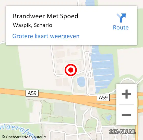 Locatie op kaart van de 112 melding: Brandweer Met Spoed Naar Waspik, Scharlo op 31 januari 2022 12:29