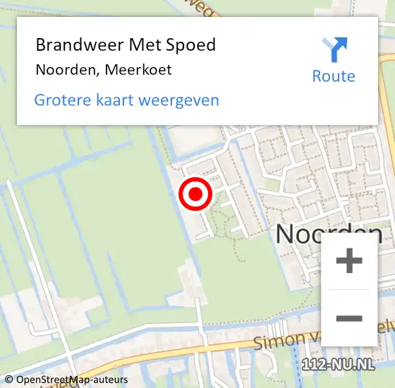 Locatie op kaart van de 112 melding: Brandweer Met Spoed Naar Noorden, Meerkoet op 31 januari 2022 12:34