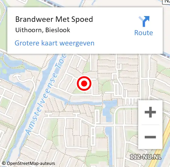 Locatie op kaart van de 112 melding: Brandweer Met Spoed Naar Uithoorn, Bieslook op 31 januari 2022 13:19