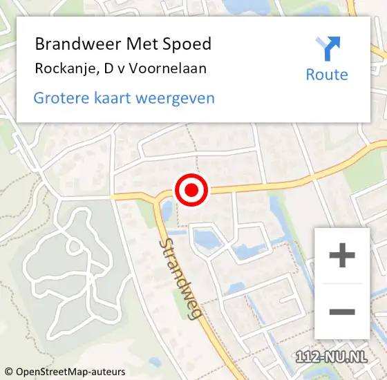 Locatie op kaart van de 112 melding: Brandweer Met Spoed Naar Rockanje, D v Voornelaan op 31 januari 2022 13:52