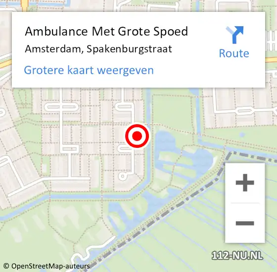 Locatie op kaart van de 112 melding: Ambulance Met Grote Spoed Naar Amsterdam-Zuidoost, Spakenburgstraat op 31 januari 2022 15:42