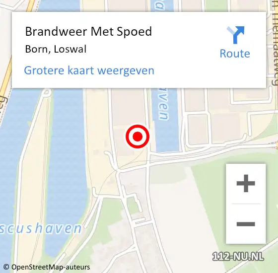 Locatie op kaart van de 112 melding: Brandweer Met Spoed Naar Born, Loswal op 31 januari 2022 16:11