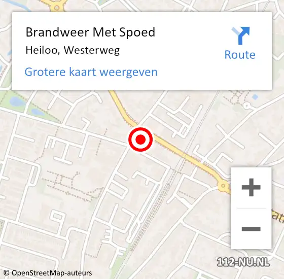 Locatie op kaart van de 112 melding: Brandweer Met Spoed Naar Heiloo, Westerweg op 31 januari 2022 16:30