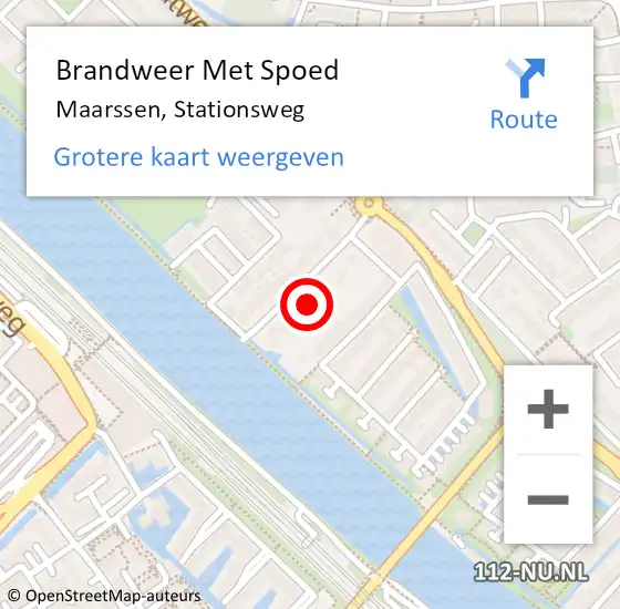 Locatie op kaart van de 112 melding: Brandweer Met Spoed Naar Maarssen, Stationsweg op 31 januari 2022 17:14