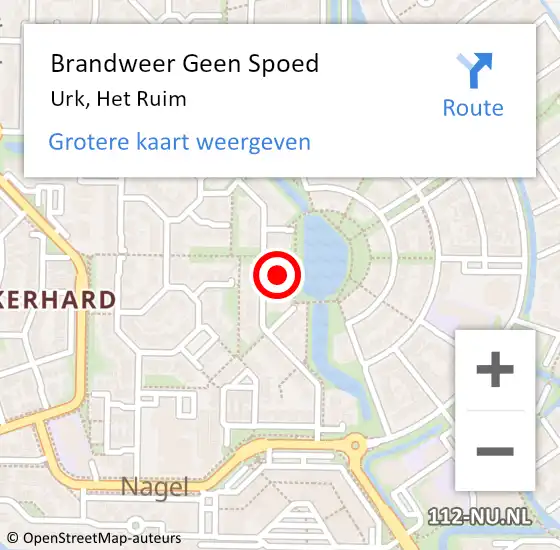 Locatie op kaart van de 112 melding: Brandweer Geen Spoed Naar Urk, Het Ruim op 31 januari 2022 17:16