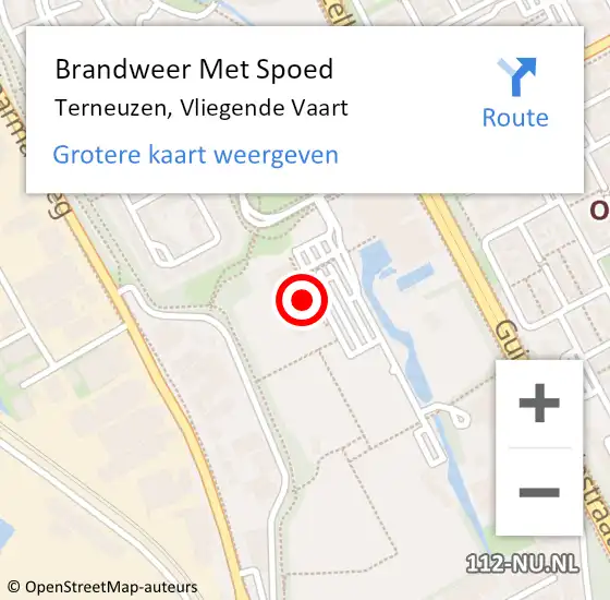 Locatie op kaart van de 112 melding: Brandweer Met Spoed Naar Terneuzen, Vliegende Vaart op 31 januari 2022 17:37