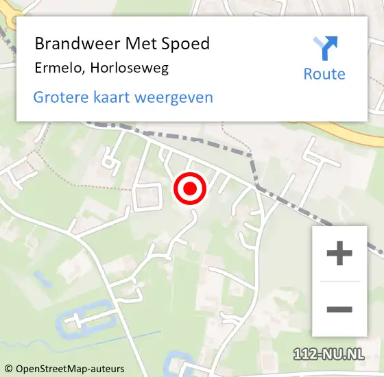 Locatie op kaart van de 112 melding: Brandweer Met Spoed Naar Ermelo, Horloseweg op 31 januari 2022 18:11