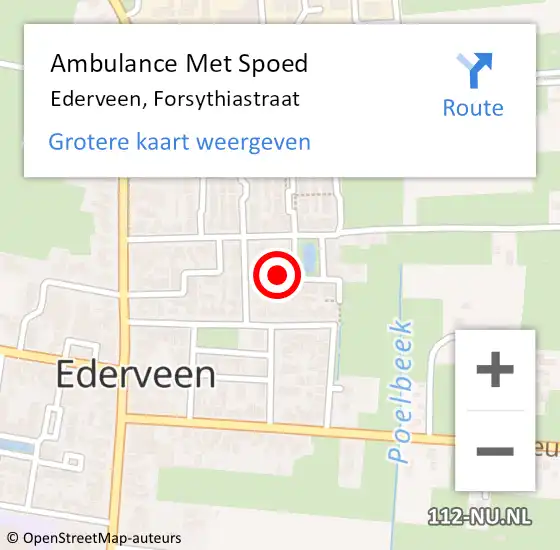 Locatie op kaart van de 112 melding: Ambulance Met Spoed Naar Ederveen, Forsythiastraat op 7 juli 2014 03:25