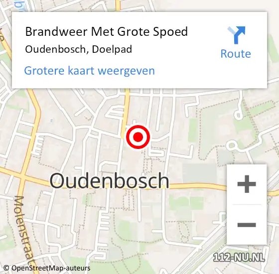 Locatie op kaart van de 112 melding: Brandweer Met Grote Spoed Naar Oudenbosch, Doelpad op 1 februari 2022 08:32