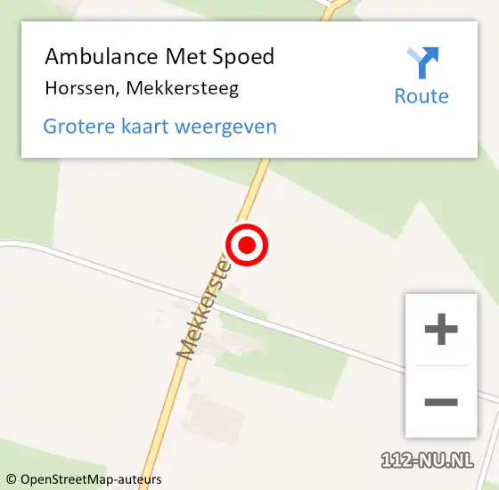 Locatie op kaart van de 112 melding: Ambulance Met Spoed Naar Horssen, Mekkersteeg op 1 februari 2022 12:21