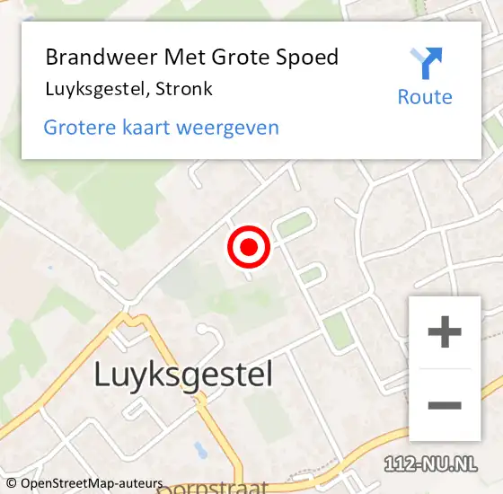 Locatie op kaart van de 112 melding: Brandweer Met Grote Spoed Naar Luyksgestel, Stronk op 1 februari 2022 13:36