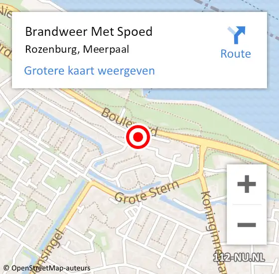 Locatie op kaart van de 112 melding: Brandweer Met Spoed Naar Rozenburg, Meerpaal op 1 februari 2022 15:25