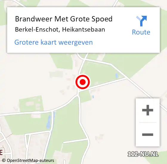 Locatie op kaart van de 112 melding: Brandweer Met Grote Spoed Naar Berkel-Enschot, Heikantsebaan op 1 februari 2022 17:18