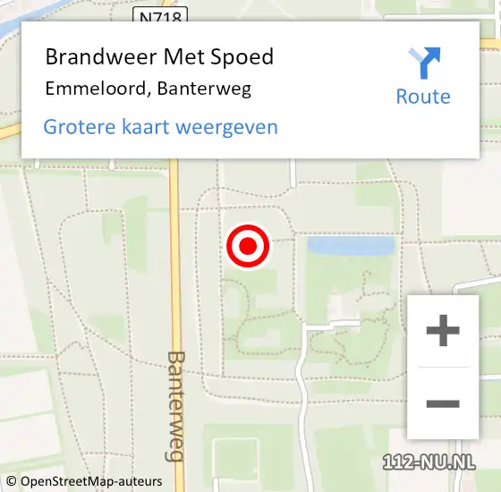 Locatie op kaart van de 112 melding: Brandweer Met Spoed Naar Emmeloord, Banterweg op 2 februari 2022 06:48