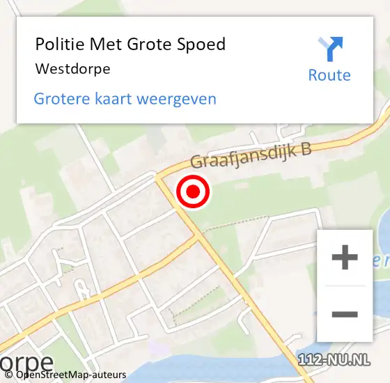 Locatie op kaart van de 112 melding: Politie Met Grote Spoed Naar Westdorpe op 2 februari 2022 14:32