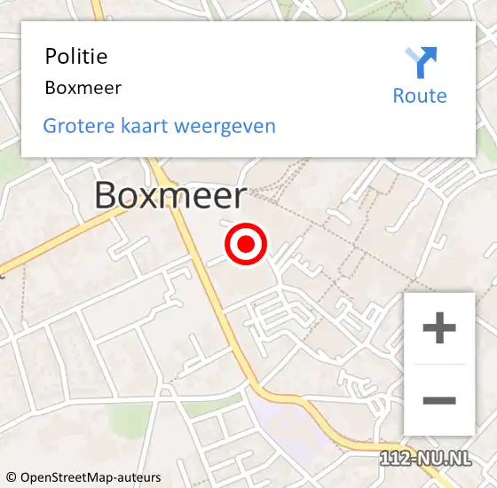 Locatie op kaart van de 112 melding: Politie Boxmeer op 2 februari 2022 16:04