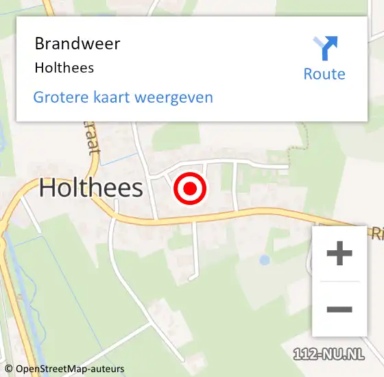 Locatie op kaart van de 112 melding: Brandweer Holthees op 2 februari 2022 16:43