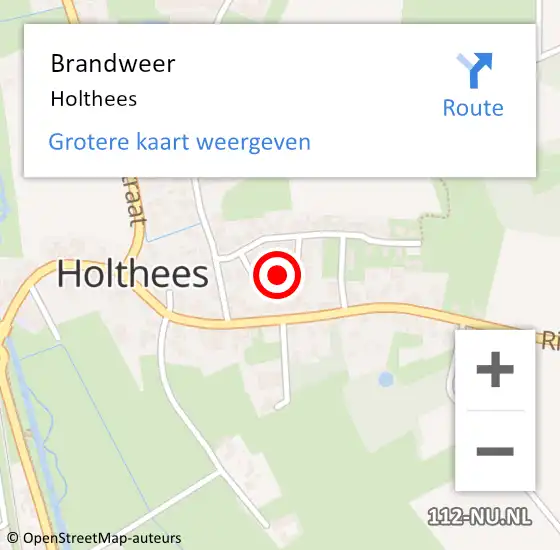 Locatie op kaart van de 112 melding: Brandweer Holthees op 2 februari 2022 16:44