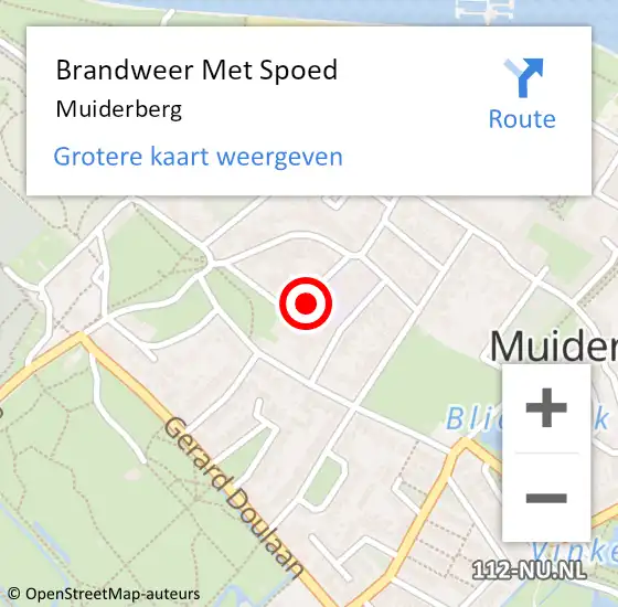 Locatie op kaart van de 112 melding: Brandweer Met Spoed Naar Muiderberg op 2 februari 2022 19:43