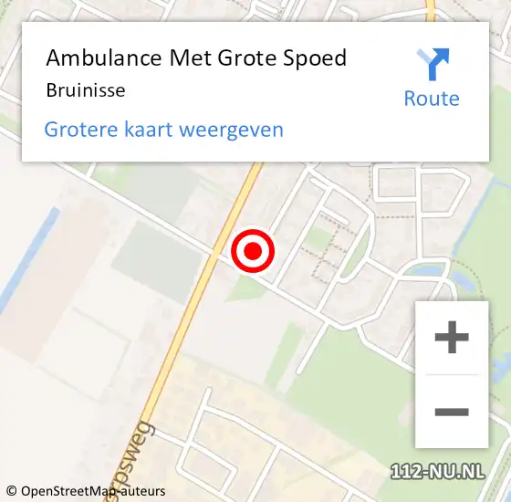 Locatie op kaart van de 112 melding: Ambulance Met Grote Spoed Naar Bruinisse op 3 februari 2022 02:42