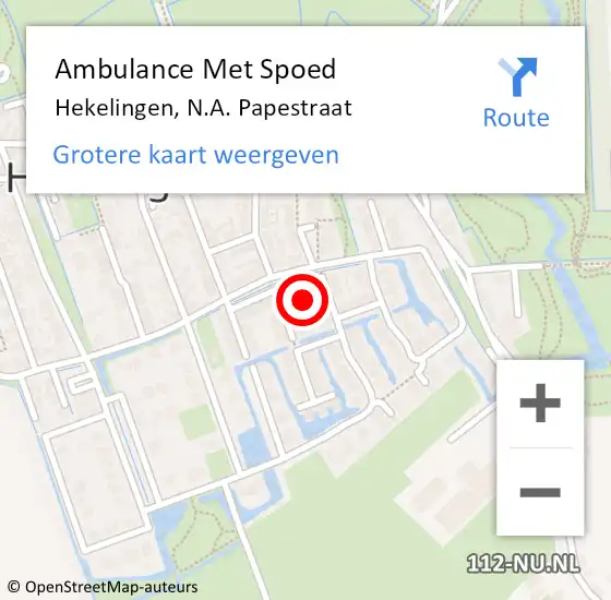 Locatie op kaart van de 112 melding: Ambulance Met Spoed Naar Hekelingen, N.A. Papestraat op 3 februari 2022 06:28