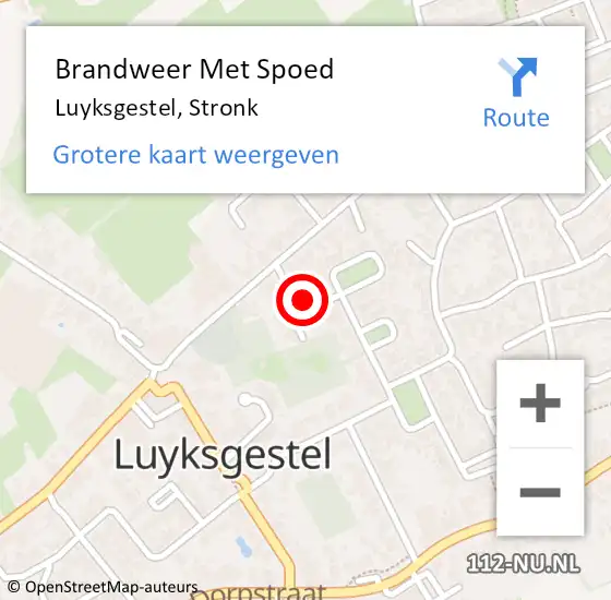 Locatie op kaart van de 112 melding: Brandweer Met Spoed Naar Luyksgestel, Stronk op 3 februari 2022 14:12