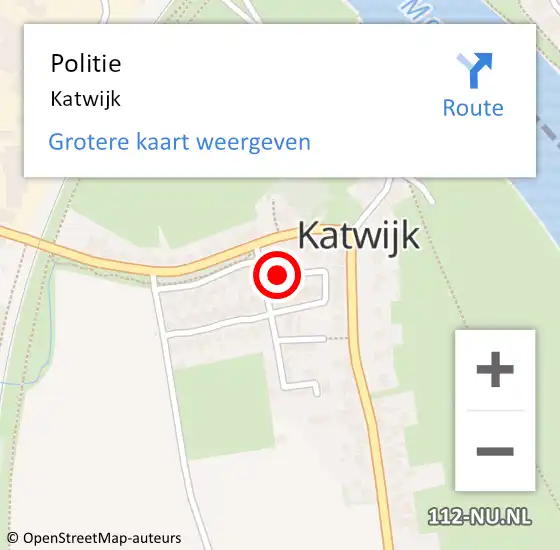 Locatie op kaart van de 112 melding: Politie Katwijk op 3 februari 2022 20:54