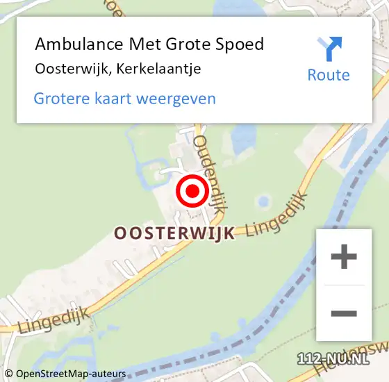 Locatie op kaart van de 112 melding: Ambulance Met Grote Spoed Naar Oosterwijk, Kerkelaantje op 3 februari 2022 21:23