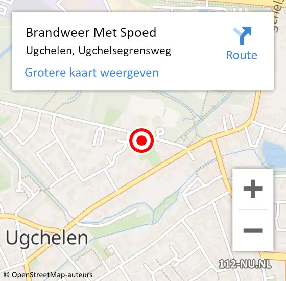 Locatie op kaart van de 112 melding: Brandweer Met Spoed Naar Ugchelen, Ugchelsegrensweg op 7 juli 2014 10:52