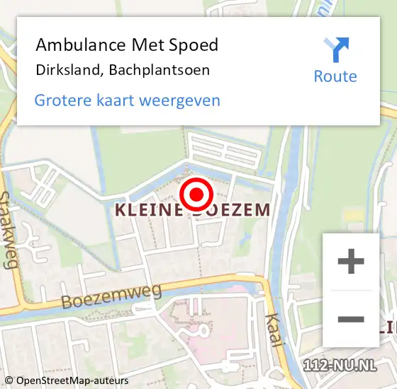 Locatie op kaart van de 112 melding: Ambulance Met Spoed Naar Dirksland, Bachplantsoen op 3 februari 2022 23:55