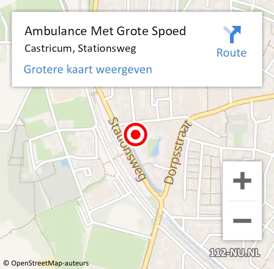 Locatie op kaart van de 112 melding: Ambulance Met Grote Spoed Naar Castricum, Stationsweg op 5 februari 2022 09:02