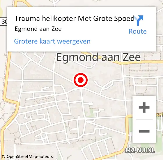 Locatie op kaart van de 112 melding: Trauma helikopter Met Grote Spoed Naar Egmond aan Zee op 5 februari 2022 09:39