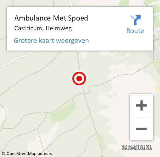 Locatie op kaart van de 112 melding: Ambulance Met Spoed Naar Castricum, Helmweg op 5 februari 2022 11:34