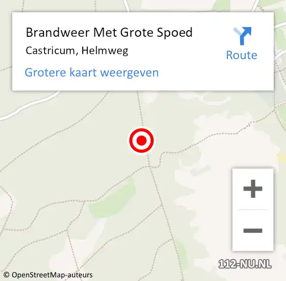 Locatie op kaart van de 112 melding: Brandweer Met Grote Spoed Naar Castricum, Helmweg op 5 februari 2022 11:38